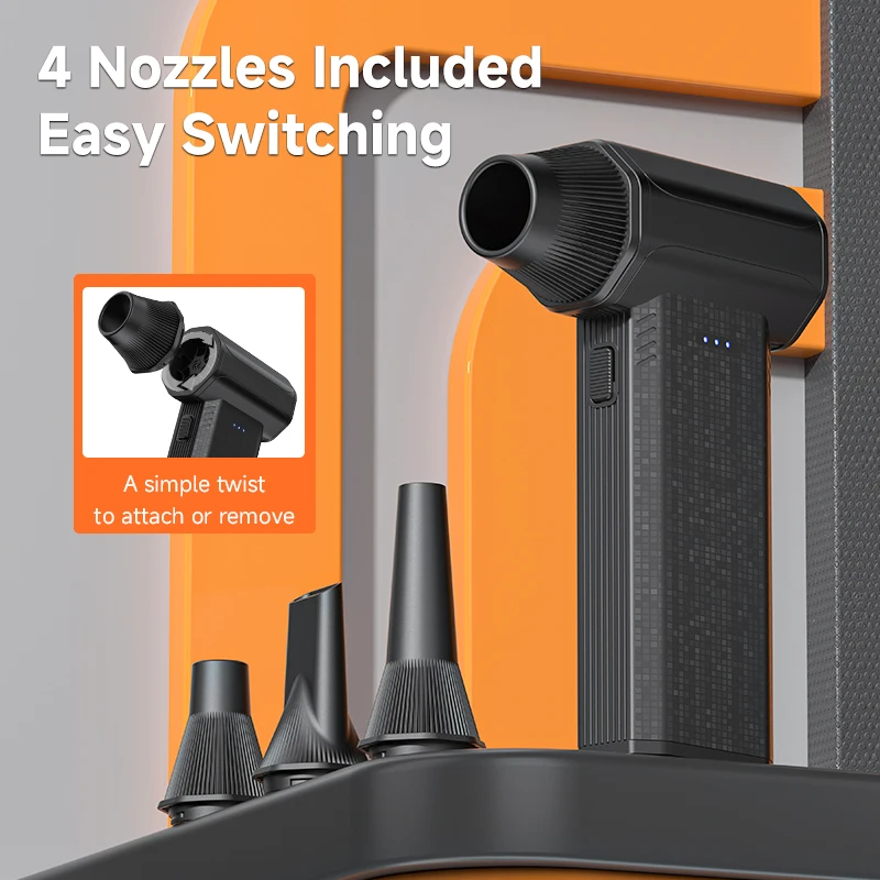 Powerful Violent Fan 110000RPM Turbo Air Blower 150G Thrust High Speed Brushless Turbo Jet Blower With 4 nozzles Car Air Duster