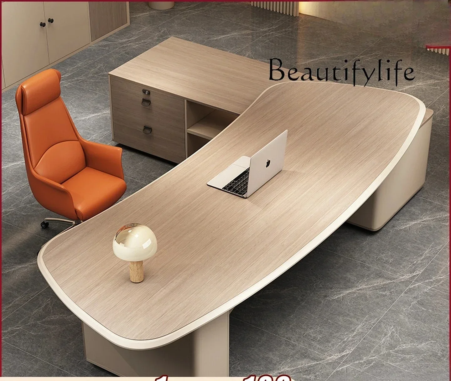 Factory Promotion  Modern Light Luxury Desk, Simple Chairperson's Desk, Large Desk, Office Desk And Chair Combination