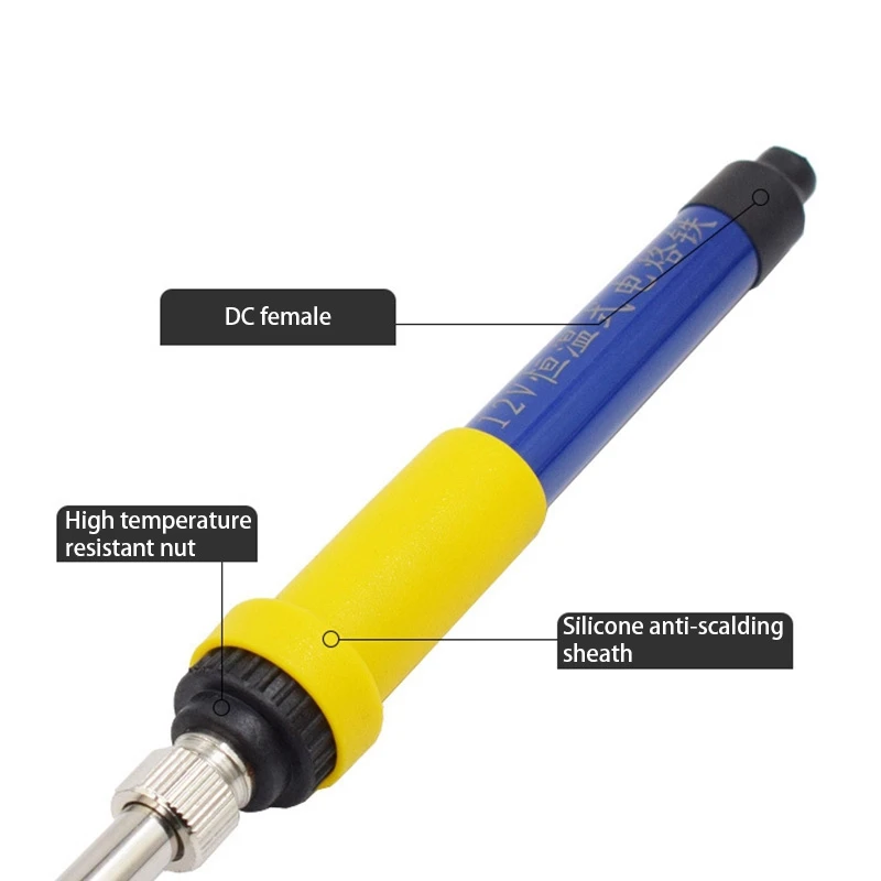 DC 12V Portable Soldering Iron Low-Voltage Car Battery 60W Welding Rework Repair Tools with Aligator Cilp