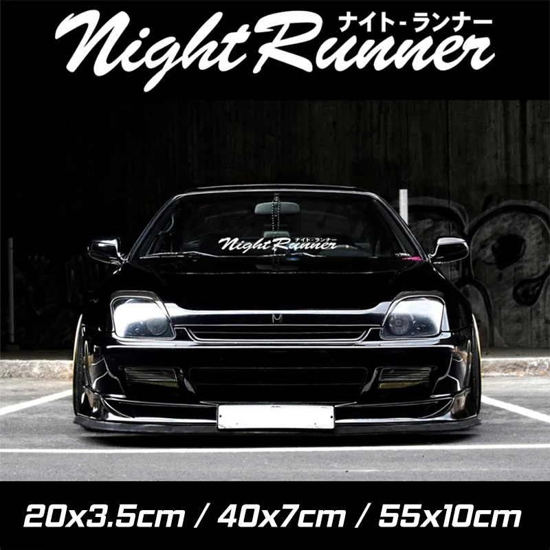 Night Runner HellaFlush Style Racing windshield Decal Reflective Car Window Bumper Door Decorate Sticker