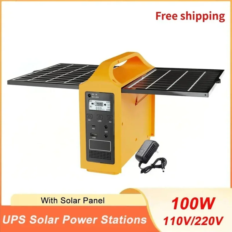 100W Portable Power Station 24000mAh solar generetor 220V/110V LiFePO4 Outdoor Emergency Mobile Power Bank for Home Camping