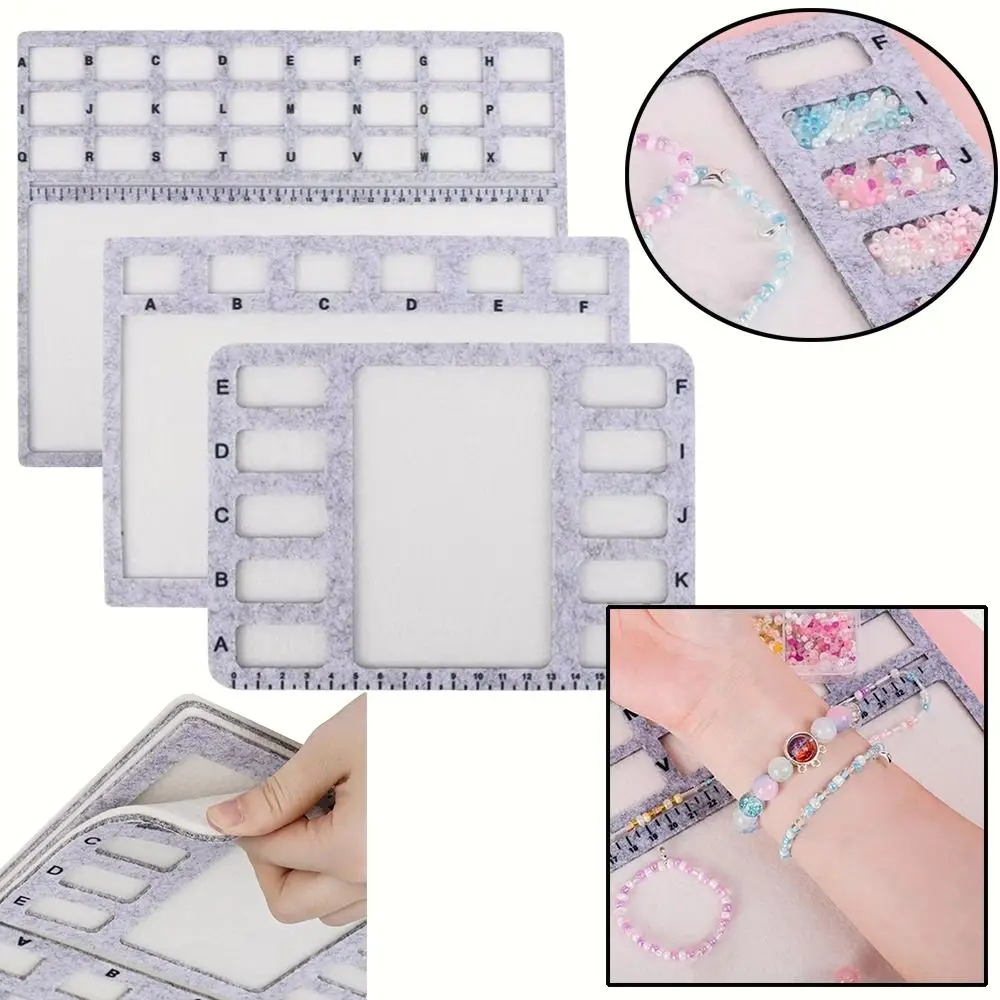 Felt Felt Beading Tray Felt Surfaces Alphabetic Scale Beading Mat Nonslip Measurement Markings Bead Pad Beading Materials
