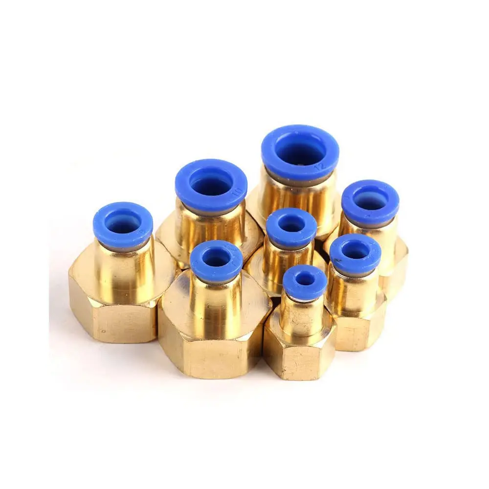 PCF-سريعة الهواء موصل الموضوع ، تركيبات تعمل بالهواء المضغوط ، BSPT وصلات الهواء ، دفع في خرطوم أنبوب ، 1/8 ، 1/4 ، 3/8 ، 1/2 ، 4 مللي متر ، 6 مللي متر ، 8 مللي متر ، 10 مللي متر ، 12 مللي متر