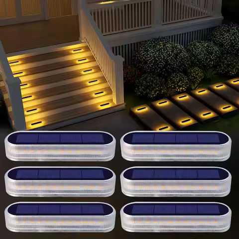Quality Solar Deck Lights Auto On/OFF Outdoor Waterproof IP68 Led Solar Garden Step Lights for Stairs Fence Yard Patio Pathway