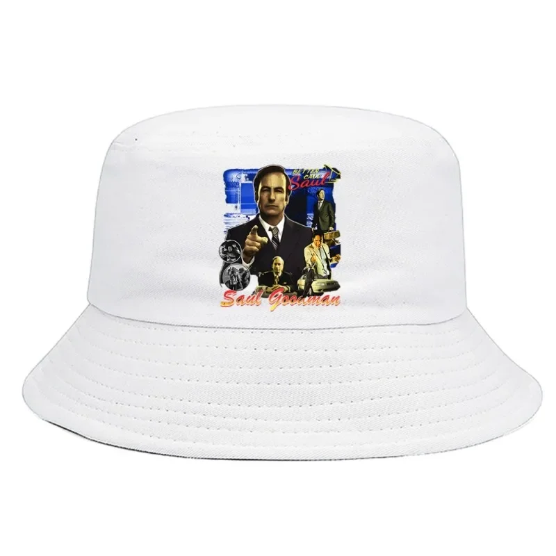 Saul Goodman 90S Bootleg Design Bucket Hat Summer Foldable Bucket Hat Man Women Unisex Outdoor Sunscreen Fishing Hunting Cap