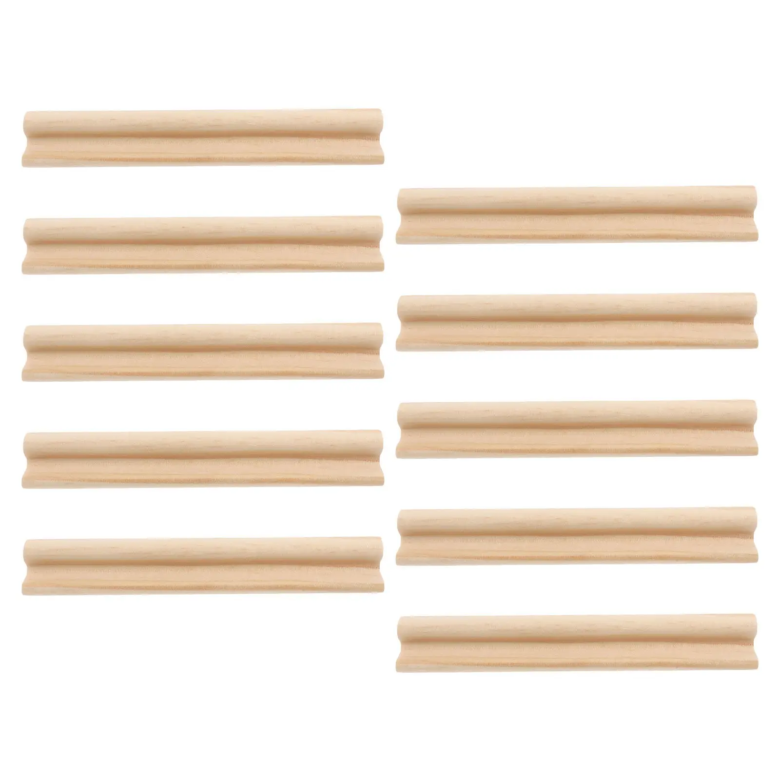 

10Pcs Wooden Domino Base Stand Natural Finish Letter Replacement Tray Stable Domino Tile Holder Game Organizer Rack Mexican