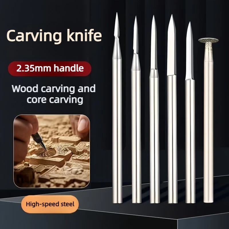 Sword-Shaped Sharp Carving Bits - Electric Wood Carving Knives for Wood & Nut Engraving, Electric Rotary Tool Accessories