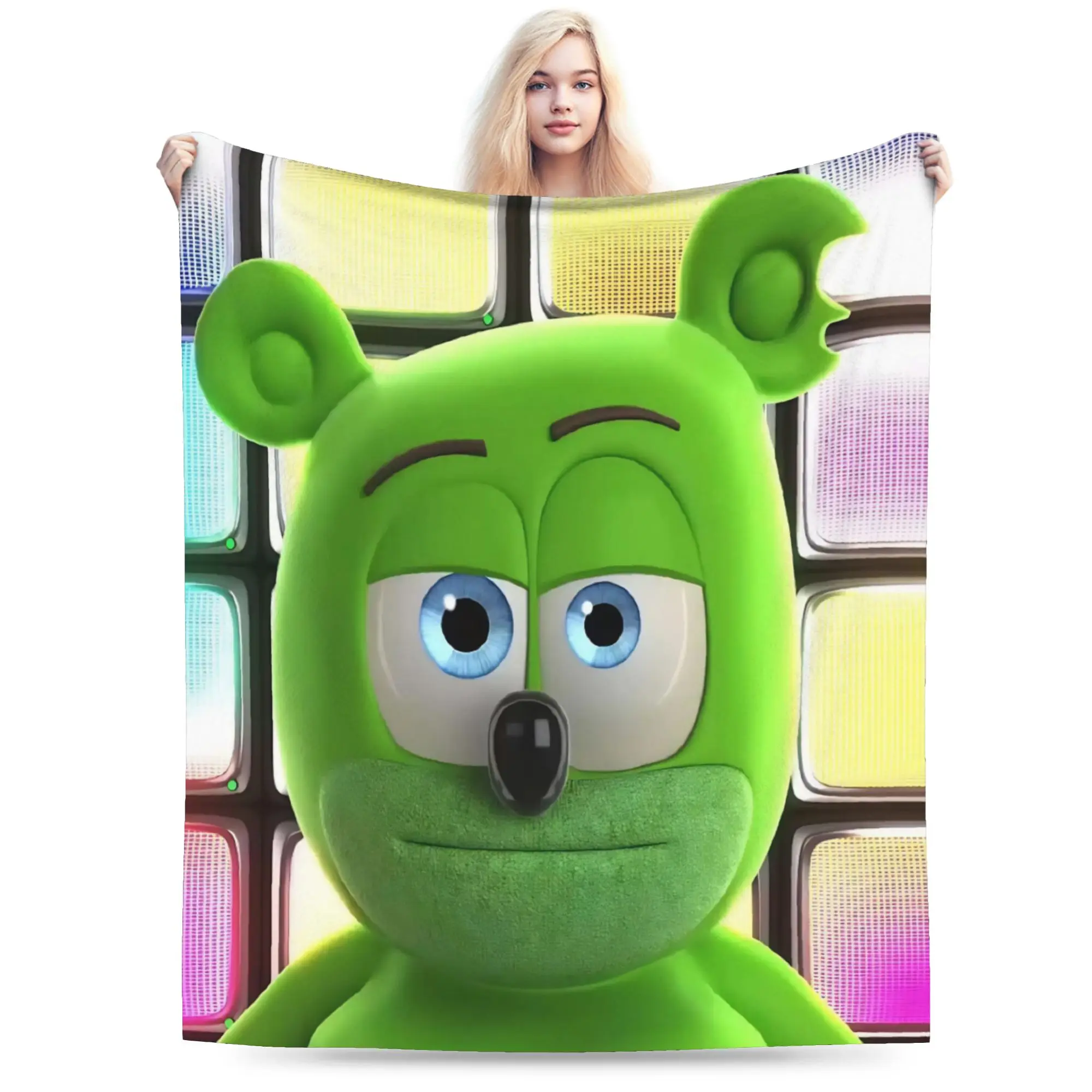 Gummibars bear Blanket Cozy Soft  Throw Blankets for Bed 50x60 Inch Multiple Sizes Rug Piece