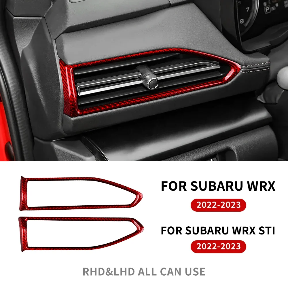 

Real Hard Carbon Fiber Sticker Car Central Control For Subaru WRX/ WRX STI 2022 2023 Side Air Outlet Dry Carbon Trim Accessories