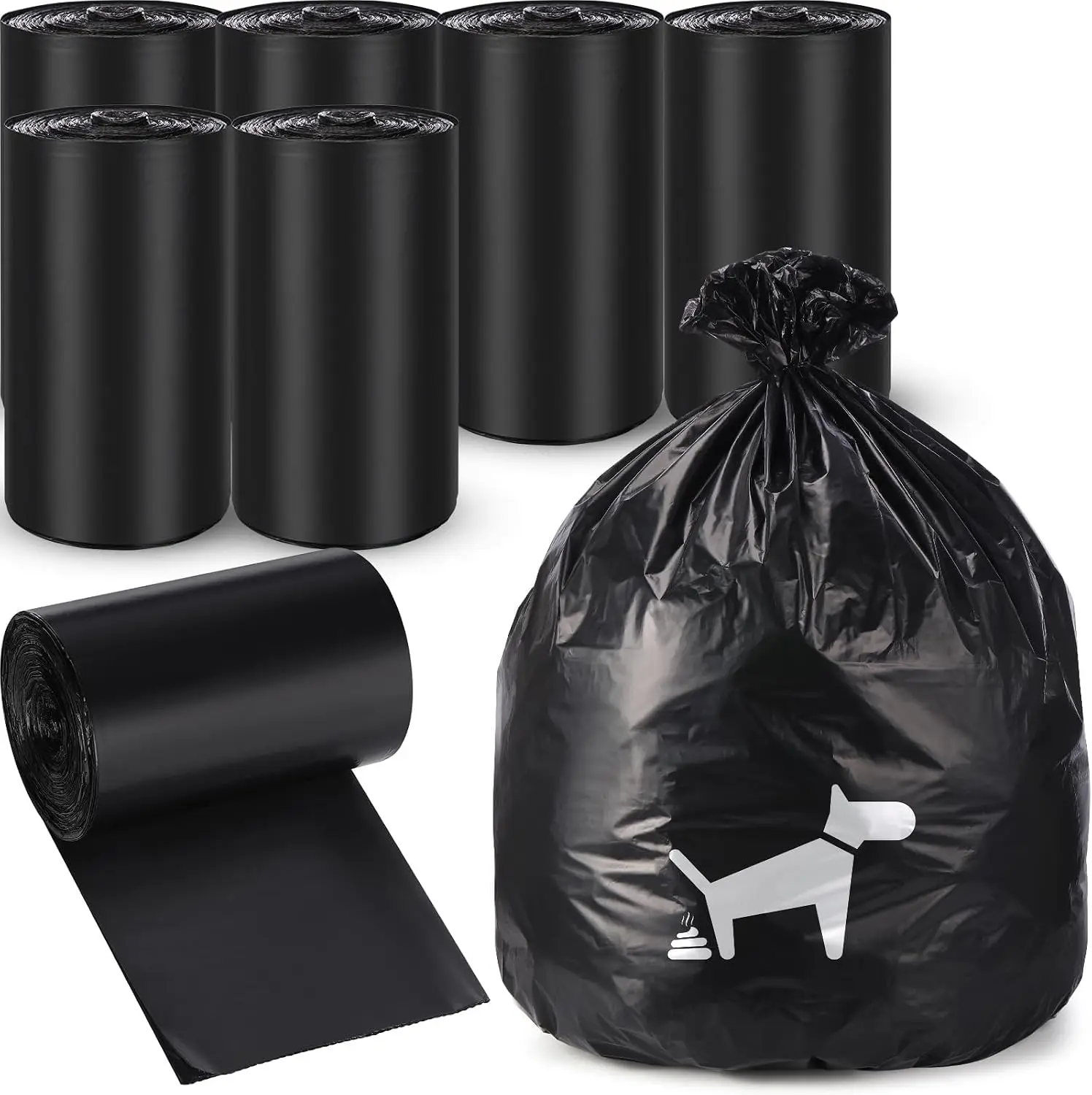 300 Pcs Dog Waste Can Liners, Leak Proof Pet Trash Bags,Black | 26