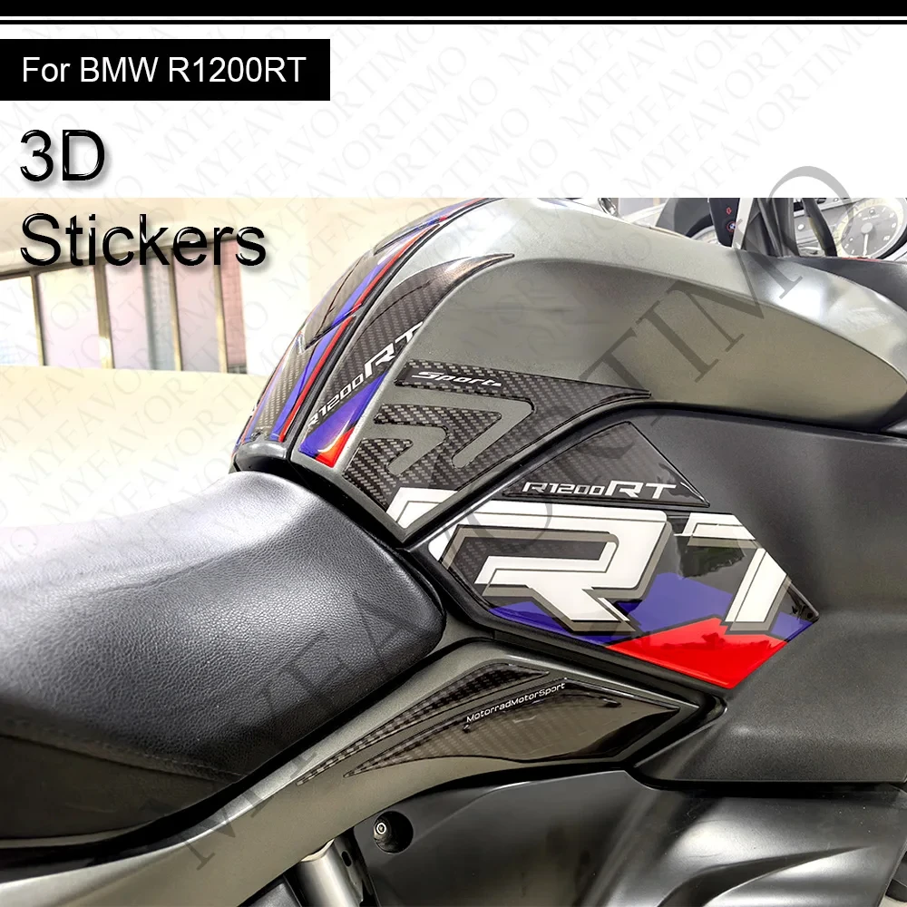 

For BMW R1200RT R 1200 RT Fairing Fender Mudguard Protector Tank Pad Grips Kit Knee 3D Stickers Decals Trunk Luggage Cases