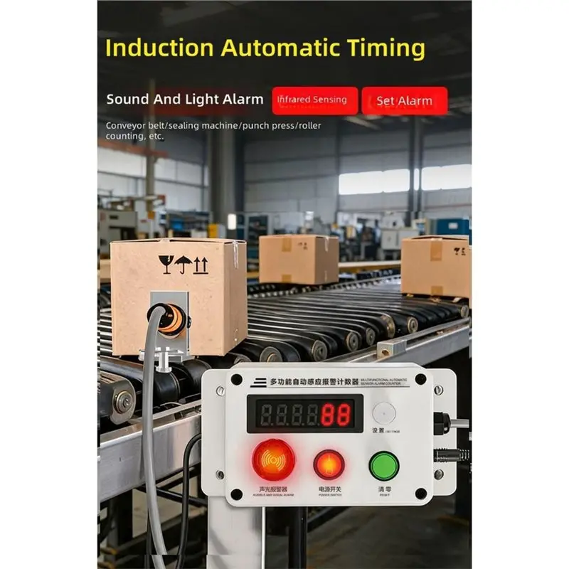A27F-Counting Device Electronic Infrared Automatic Sensing Counter For Conveyor Assembly Line Sealing Machine US Plug