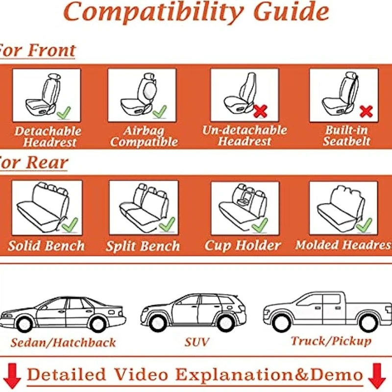 Capas de assento de carro personalizadas acessórios conjunto completo protetor de almofada de couro universal apto para a maioria dos carros suv
