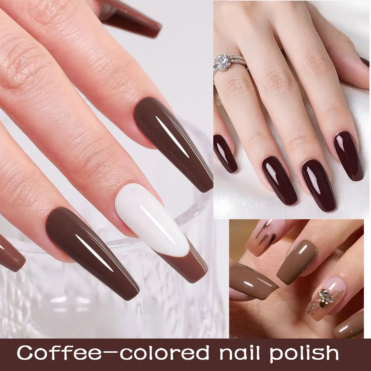 Voky 6ピースネイルポリッシュジェルセット - ソフトで優しいカラーパレット、サロンレベルのマニキュアとペディキュアに最適。