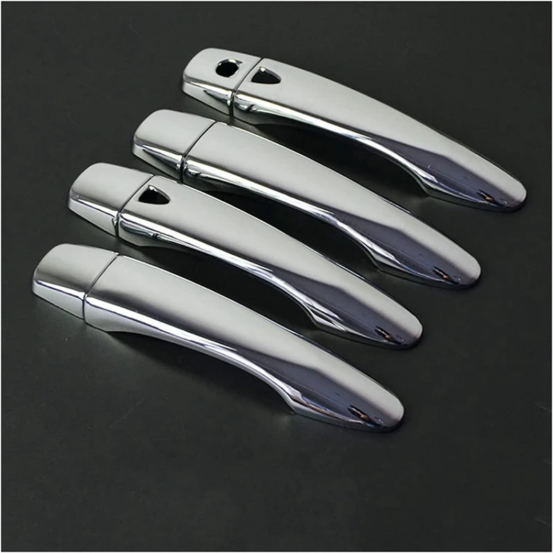 For Nissan Navara NP300 2015-2020 Chrome Car Door Handle Cover Trim Sticker Decor Accessories With Smart Key Holes 4PCS