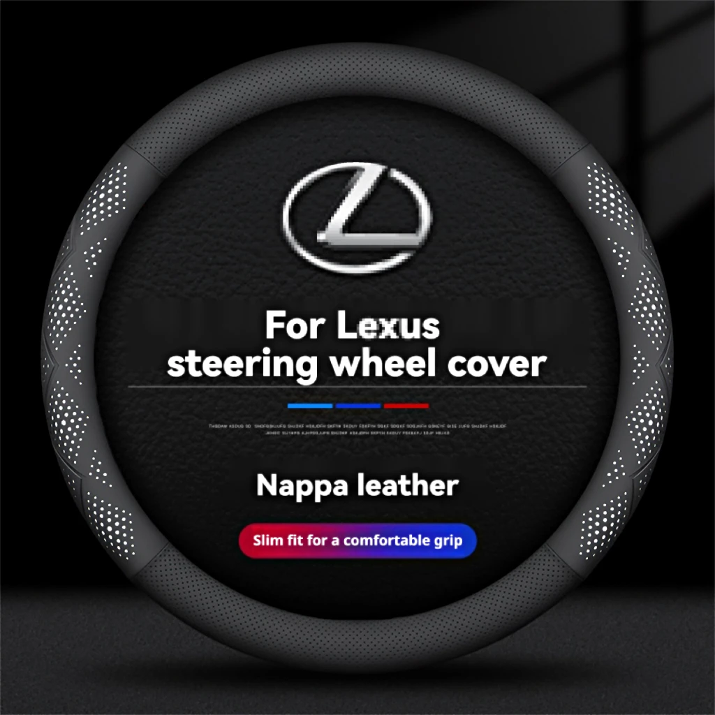 New Car Leather Steering Wheel Cover 38cm 15