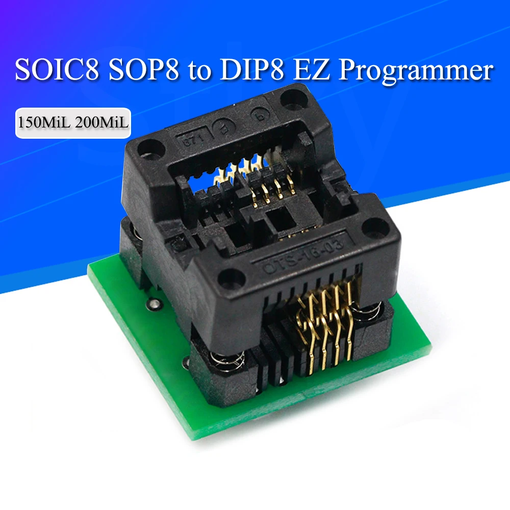 SOIC8 SOP8 do DIP8 EZ Adapter programatora Moduł konwertera gniazda 150mil 200mil