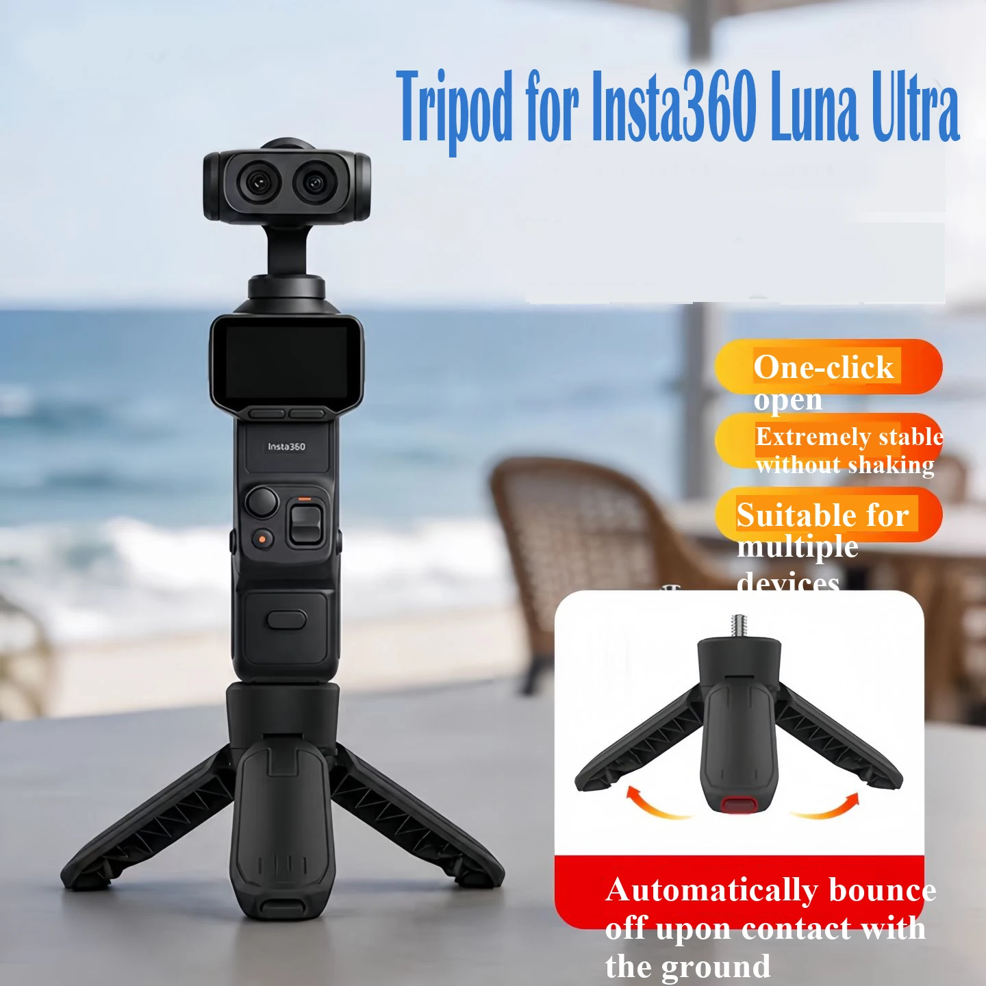 Image of Tragbares Stativ für Insta360 Luna Ultra Desktop-Halter Einbeinstativ Gimbal Kamera Zubehör