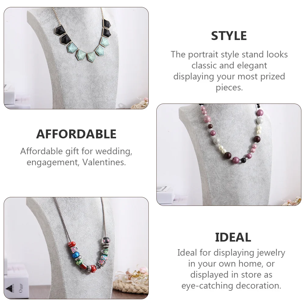 Necklace Display Stand Portrait Style Lightweight Sturdy Jewelry Holder for Earrings Necklaces Organizer Rack Home Decor Gift