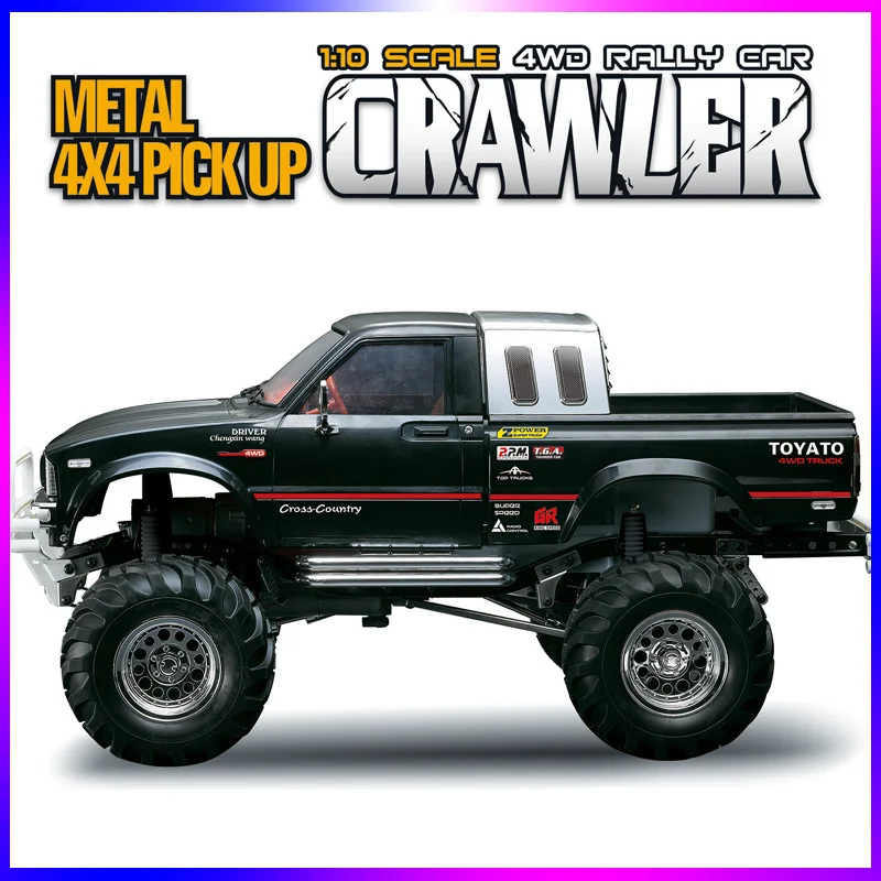 

Hg P407 1/10 2.4g 4wd Rally Rc Car For Metal 4x4 Pickup Truck Rock Crawler Rtr Birthday Present Exempt From Postage Outdoor Toy