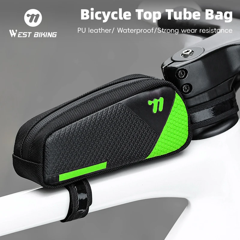 

WEST BIKING Bicycle Top Tube Bag PU Waterproof Gravel Bike Frame Bag Fashion Multicolor Front Bag MTB Road Bike Accessories