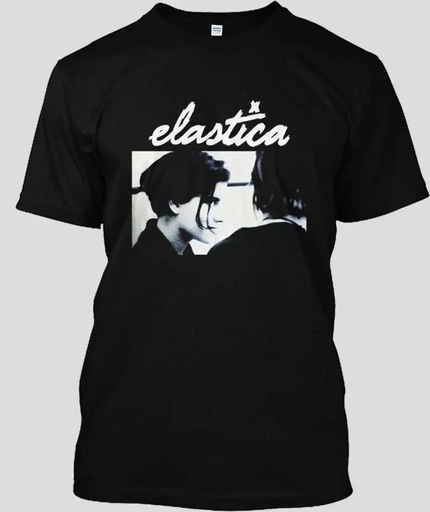 RARE! Elastica, The Menace Waking Up Classic Logo Mens Tshirt Black Size S 5XL