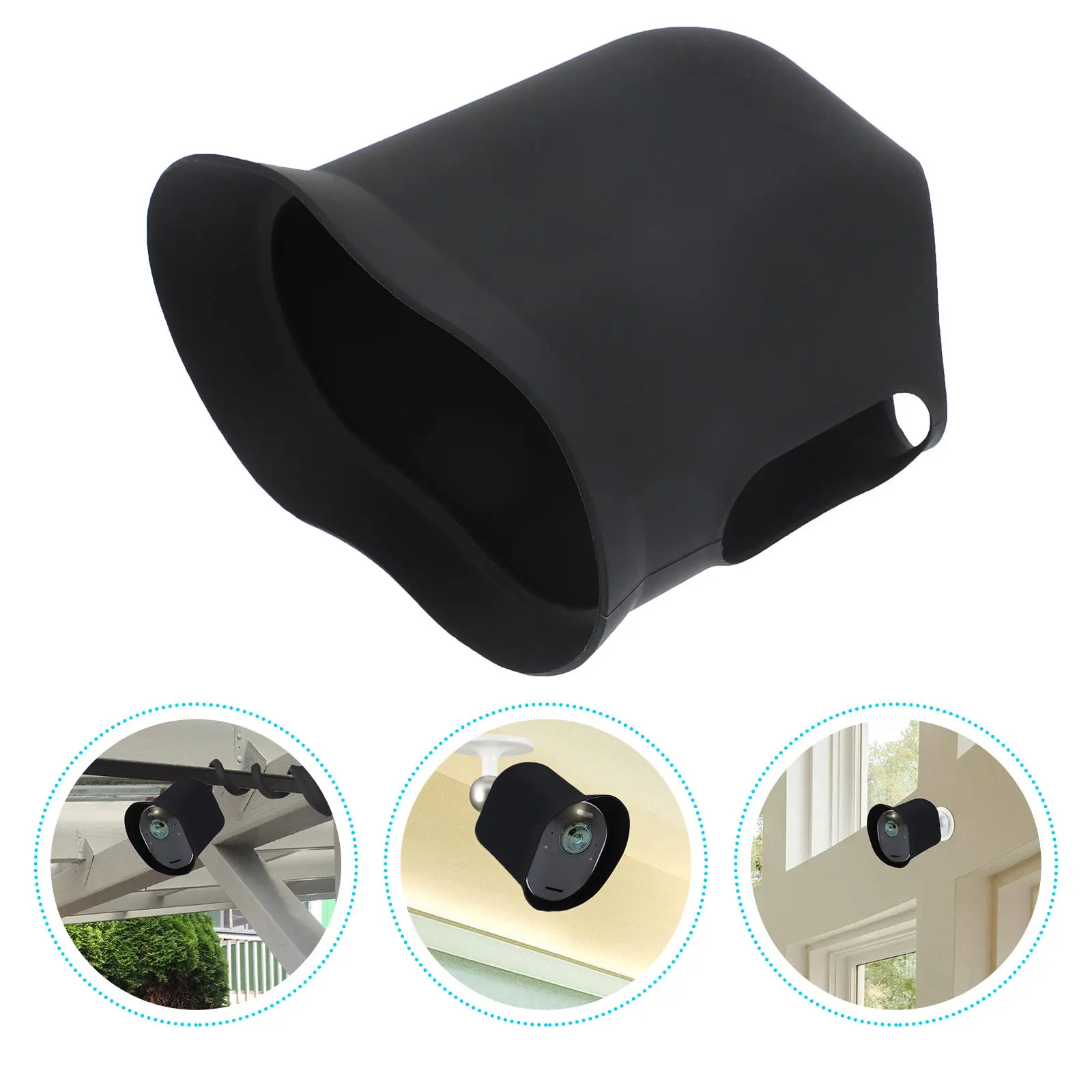 Silicone Protective Cover for Security Camera Compatible Anti Glare Rainproof Monitor Camera Sleeve
