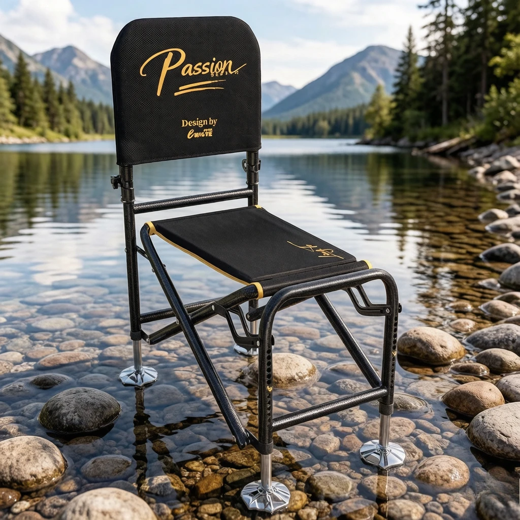 Knight All-Terrain Reclining Adjustable Foldable Fishing Stool Multifunctional Wild Angler Seat, Strong Load Durable for Outdoor