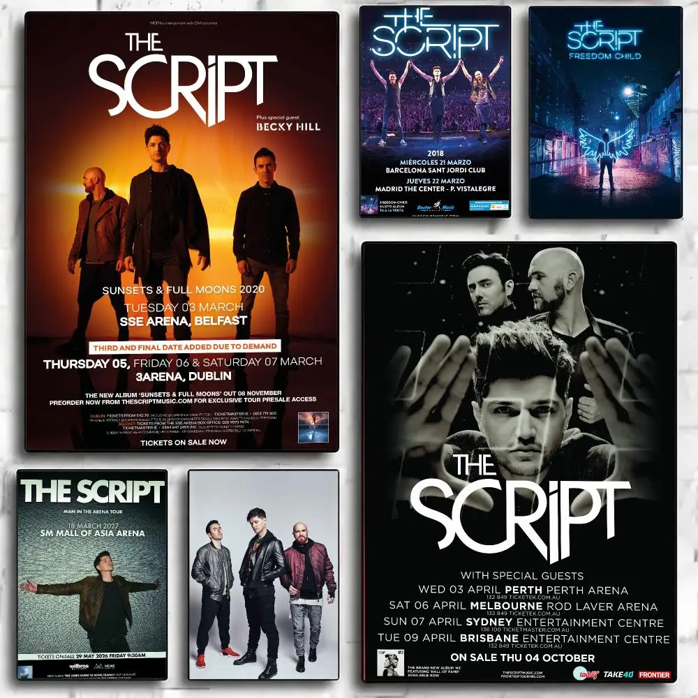 band S-Script-T Poster Minimalist Wall Sticker for Cafe Office Bar Home Decor and Gift