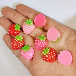 10pcs Slime Charms Artificial Strawberry Accessories Beads Making Supplies Pouch For DIY Crafts Scrapbooking