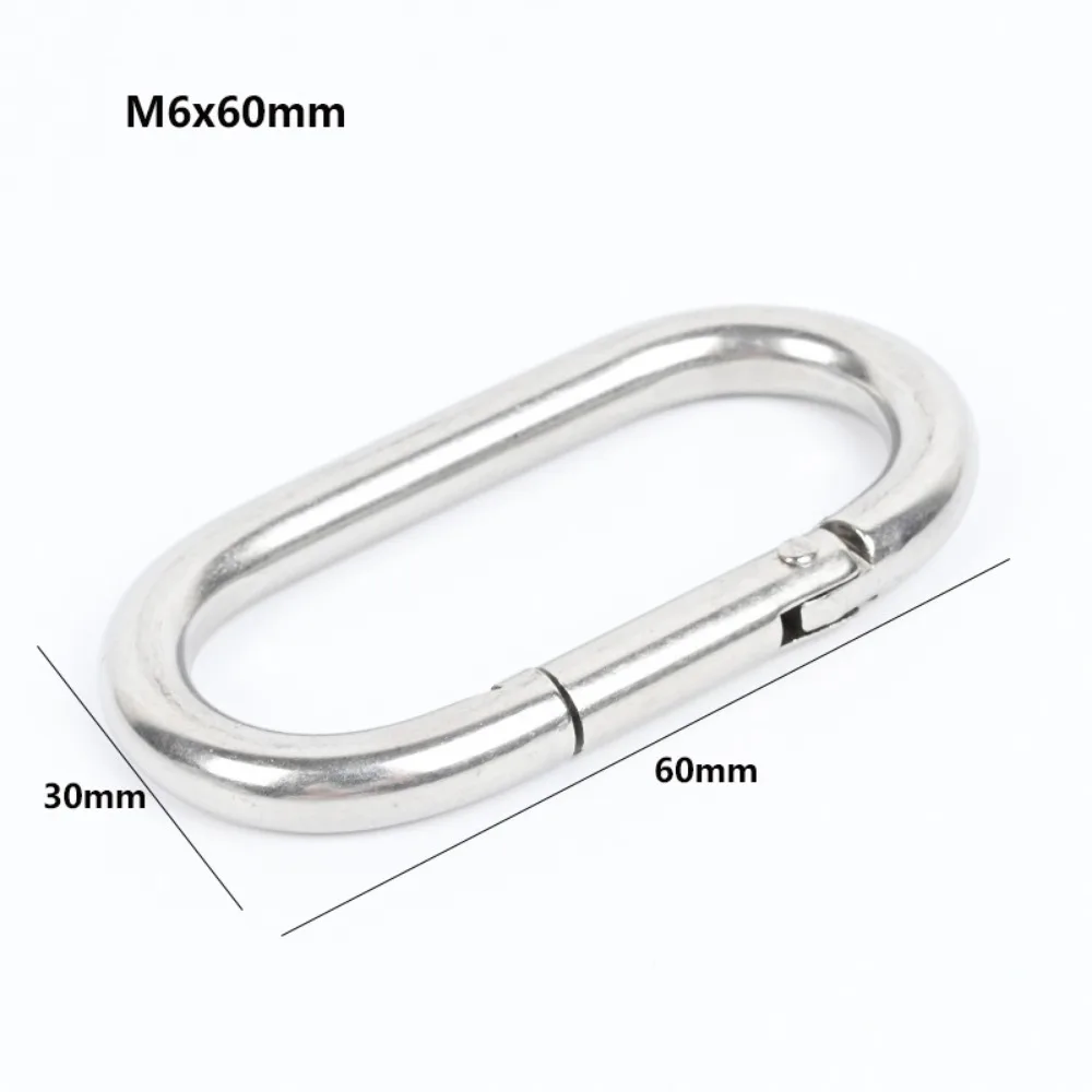 Stainless Steel Scuba Diving Hook Silver Multistyles Camping Carabiner Simple Hook Safety Diving Buckle Clip