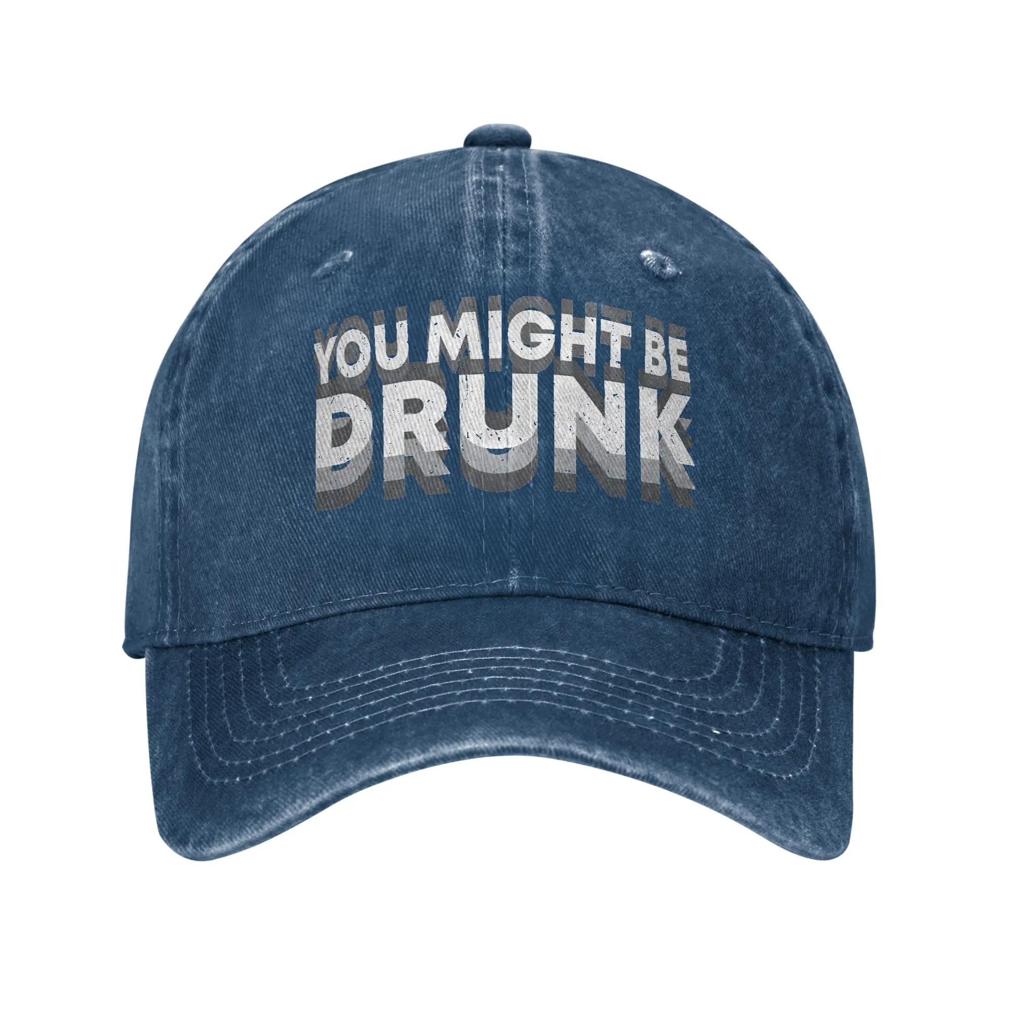 Retro You Might Be Drunk Funny Dizzy Baseball Caps Unisex Distressed Washed Snapback Cap  All Seasons Travel Adjustable Hat