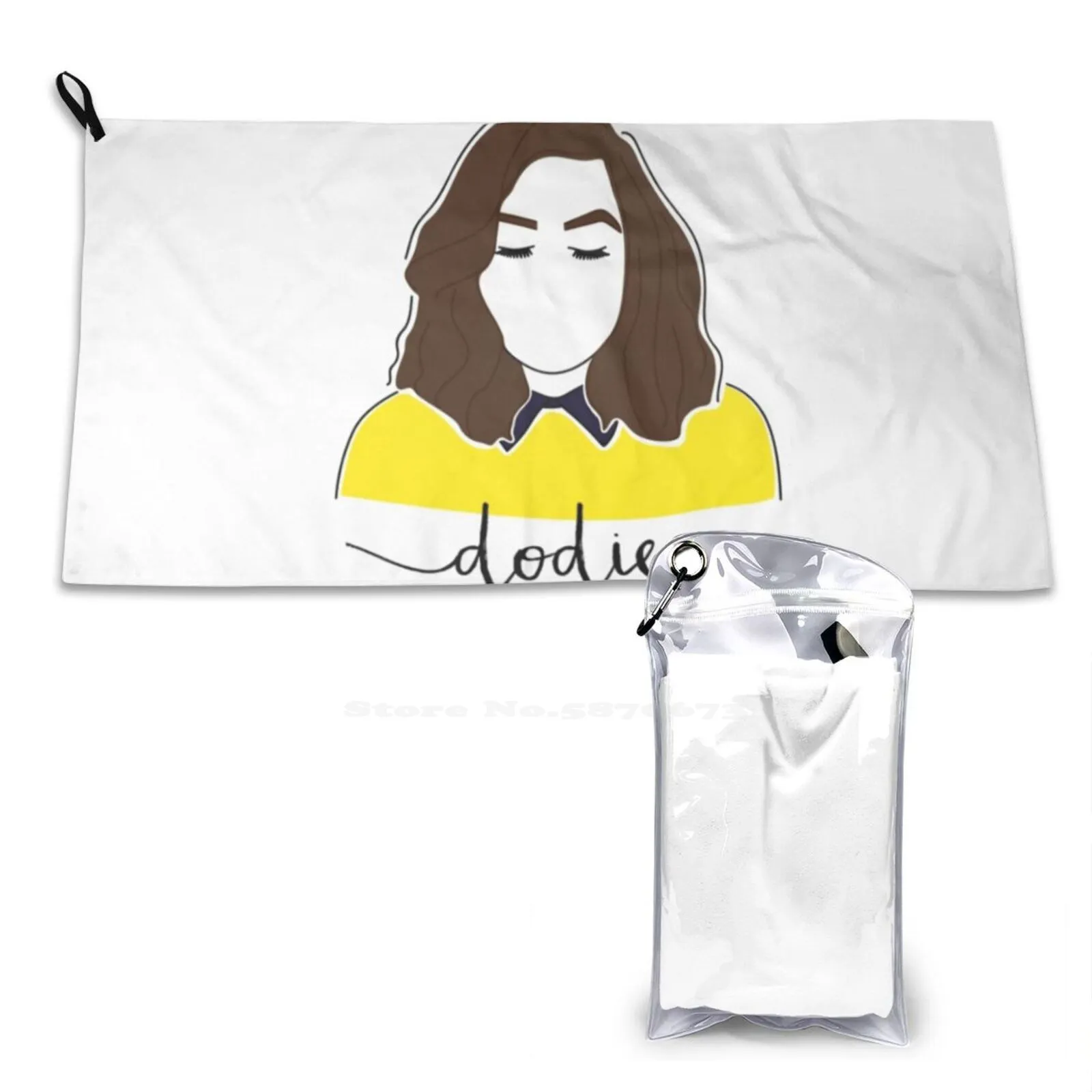 Dodie Clark Portrait ( Doddleoddle ) Superfine Fiber Bathroom Towels Washcloth Intertwined Dodie Clark Youtube Doddleoddle