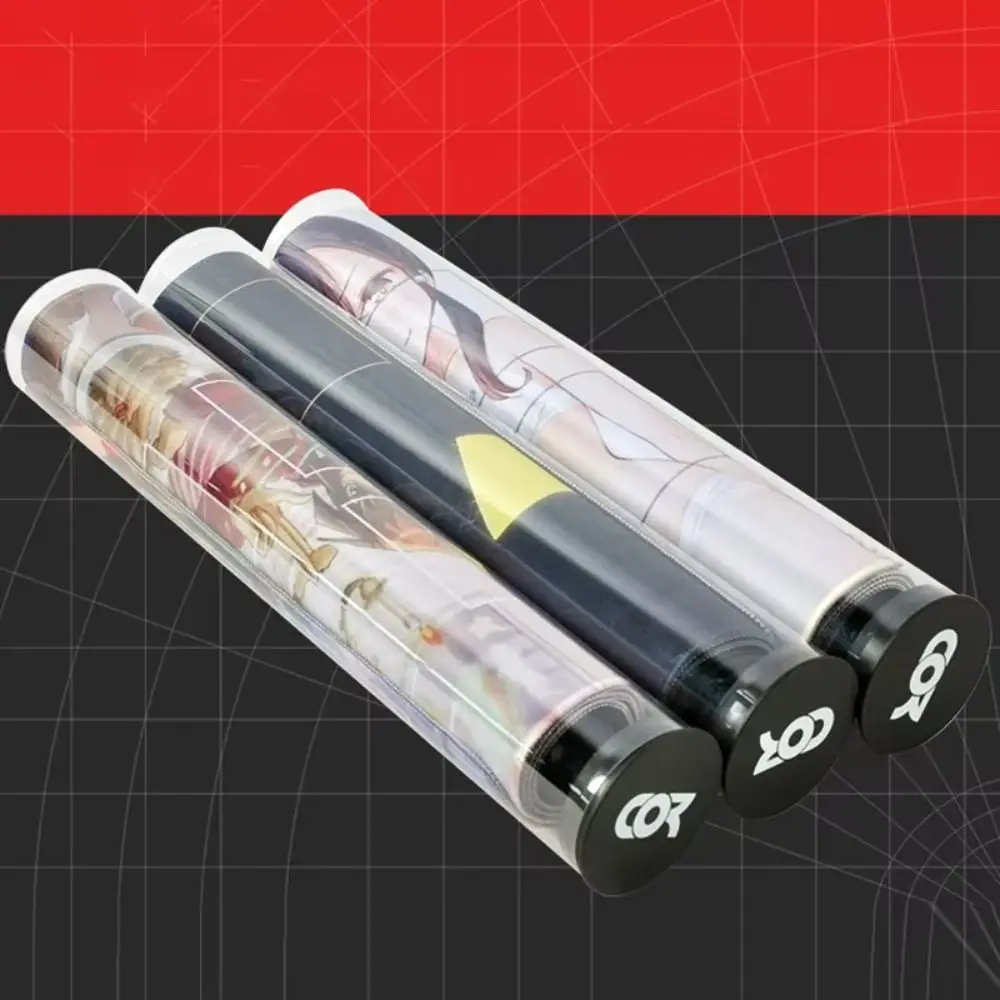 Almohadilla transparente para juegos, soporte para tarjetas, tapete telescópico para juegos, funda protectora de tubo de almacenamiento, protector de juego cilíndrico