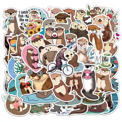 50PCS Otter Stickers Exquisite Cute Animal Account Material Phone Case Laptop Luggage Bottle Waterproof Stickers