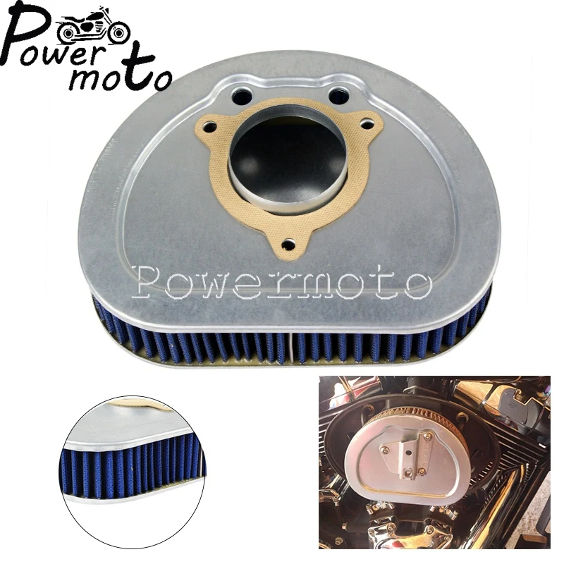 

Motorcycle Blue Air Filter Motorbike Engine Air Cleaner For Harley Touring Electra Road Street Glide Road King 2008-2012 2963308