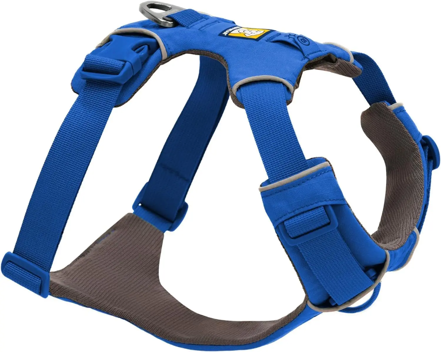 

Reflective Soft Padded Dog Harness with Dual Leash Clips, Adjustable Lightweight Fit for Training or Walking, Blue Pool Medium