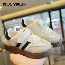 Zapatos de entrenamiento para niños y niñas, zapatillas deportivas de moda, informales, suela suave, color blanco, 2024