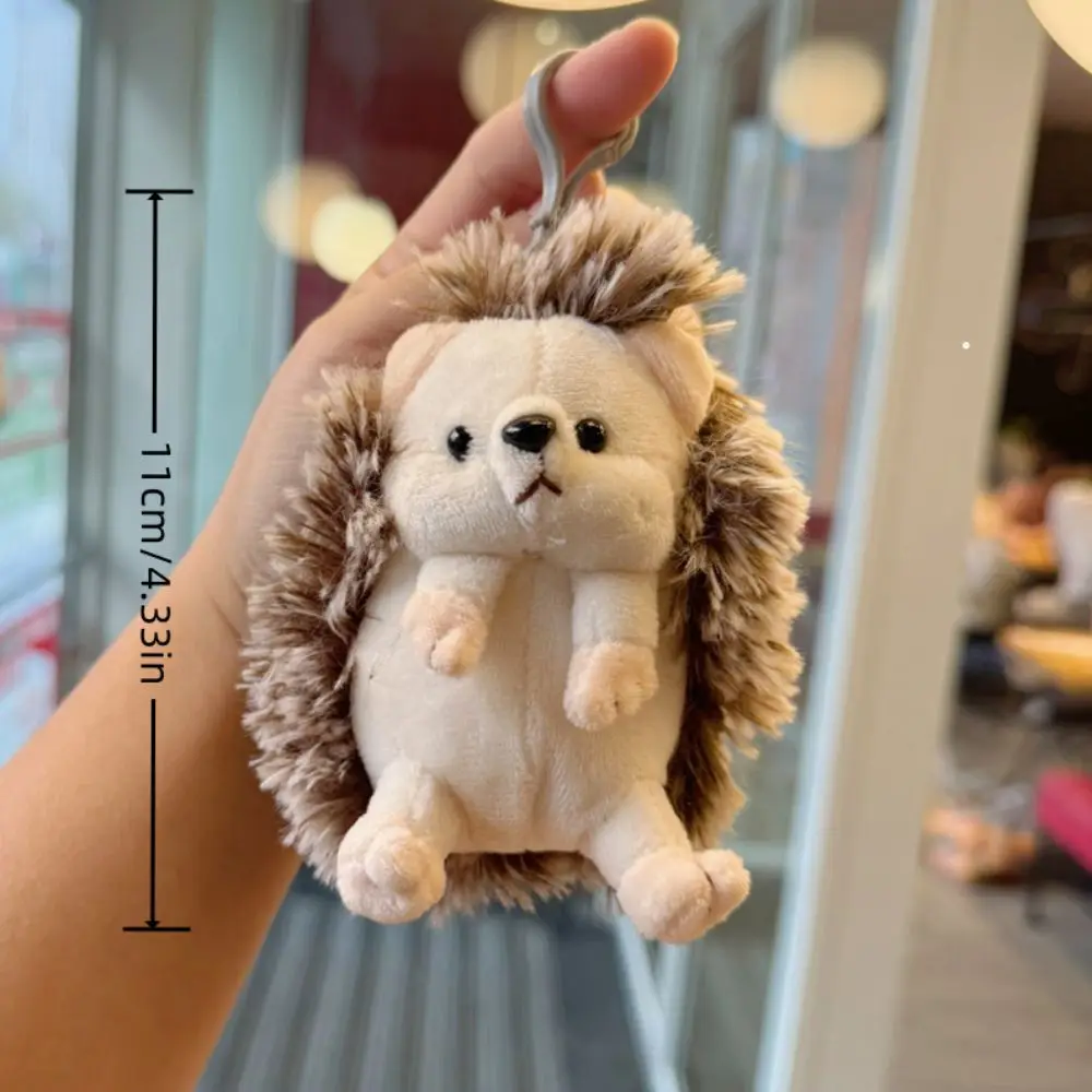 New Cute Hedgehog Toy Keychain Soft Stuffed Animal Plush Doll Backpack Decor Doll Bag Decor Pendant Birthday Gift