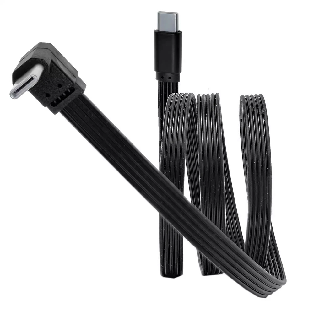 

Fast charging elbow Type-C data cable forming flat high flexibility Type-C male to female support PD fast charging power supply