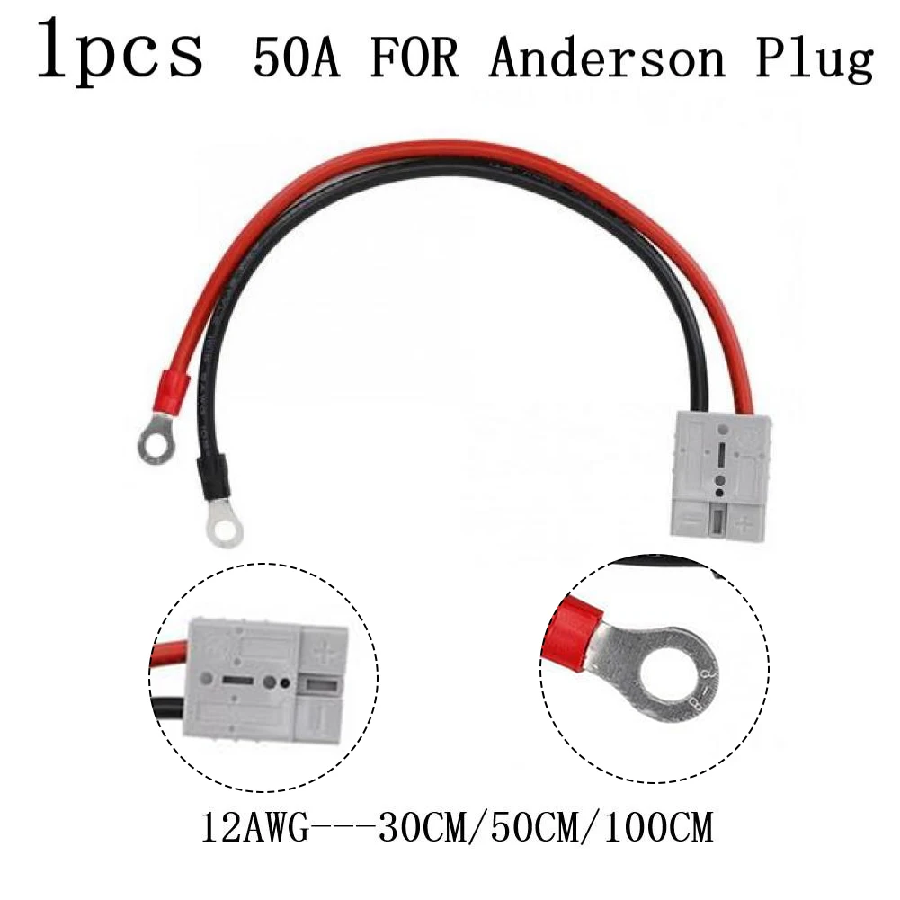 

50A 30/50/100cm Extension Cord For Anderson Plug Terminal Battery Charging Connector Cable For Forklift Battery Charging Plug