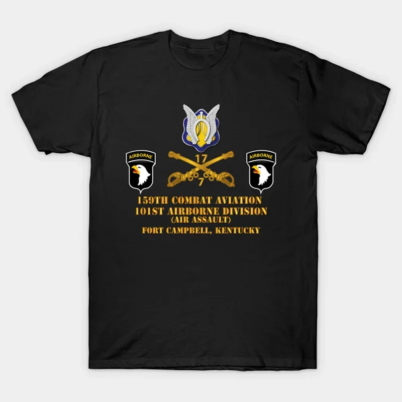 7th Squadron, 17th Cavalry Regiment 101st Airborne Division T-Shirt 100% Cotton O-Neck Summer Short Sleeve Casual Mens T-shirt