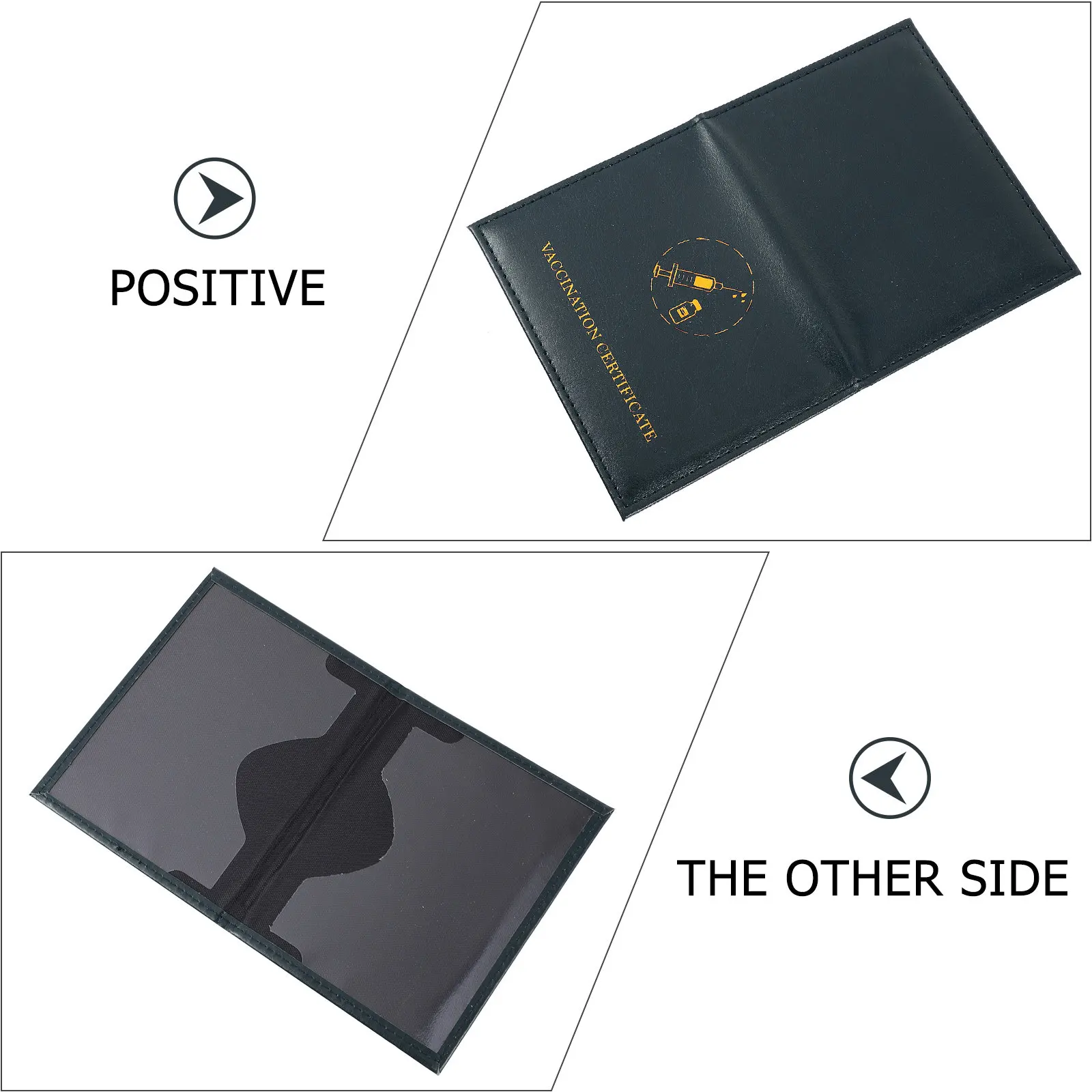 

3Pcs Card Holder Waterproof PU Dual Slot Certificate Protector for Business, Office, Student Use