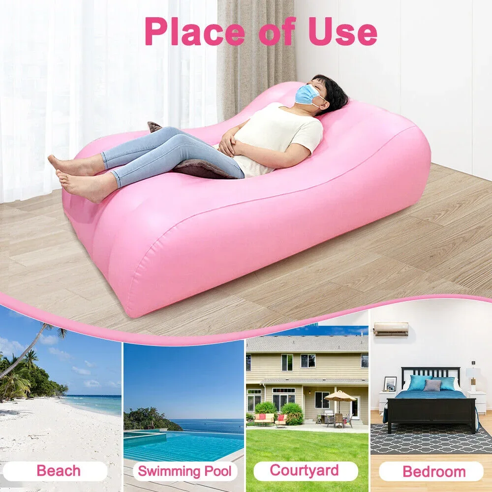 Inflatable Mattress with Holes Breathable PVC Butt Lifting Shaper Cushion for Body Rest Perforated Recovery Inflatable Cushion