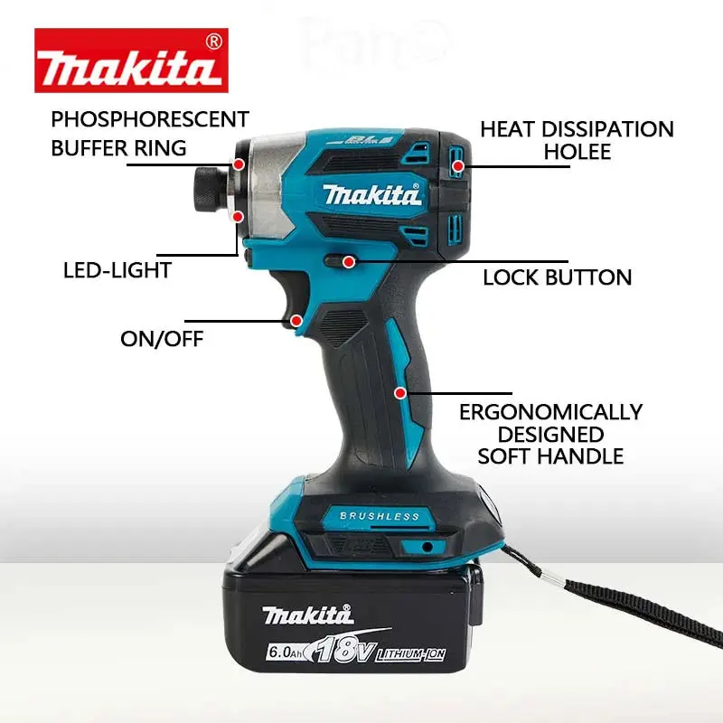 Makita-DTD173電動インパクトドライバー、家庭用ハンドドリル、多機能ツール、新品