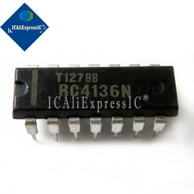 1pcs/lot RC4136N RC4136 XR4136 DIP-14 In Stock