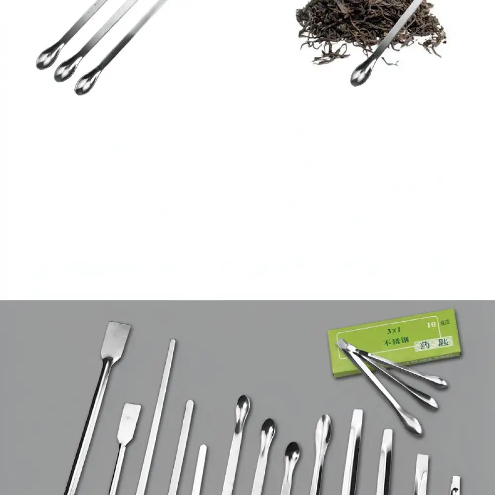 Premium Stainless Steel Spatula Spoon Double Ended Sampling Tool For Lab Cosmetic Cream Mask Mixing Gadget