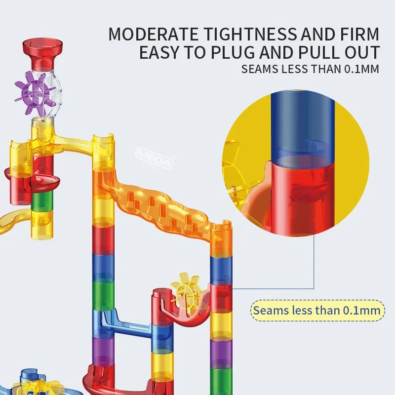 Venda quente bloco de construção brinquedos com mármores de vidro labirinto kits de jogo trilhos de mármore conjunto de competição brinquedos de bloco de haste brinquedos de quebra-cabeça do miúdo