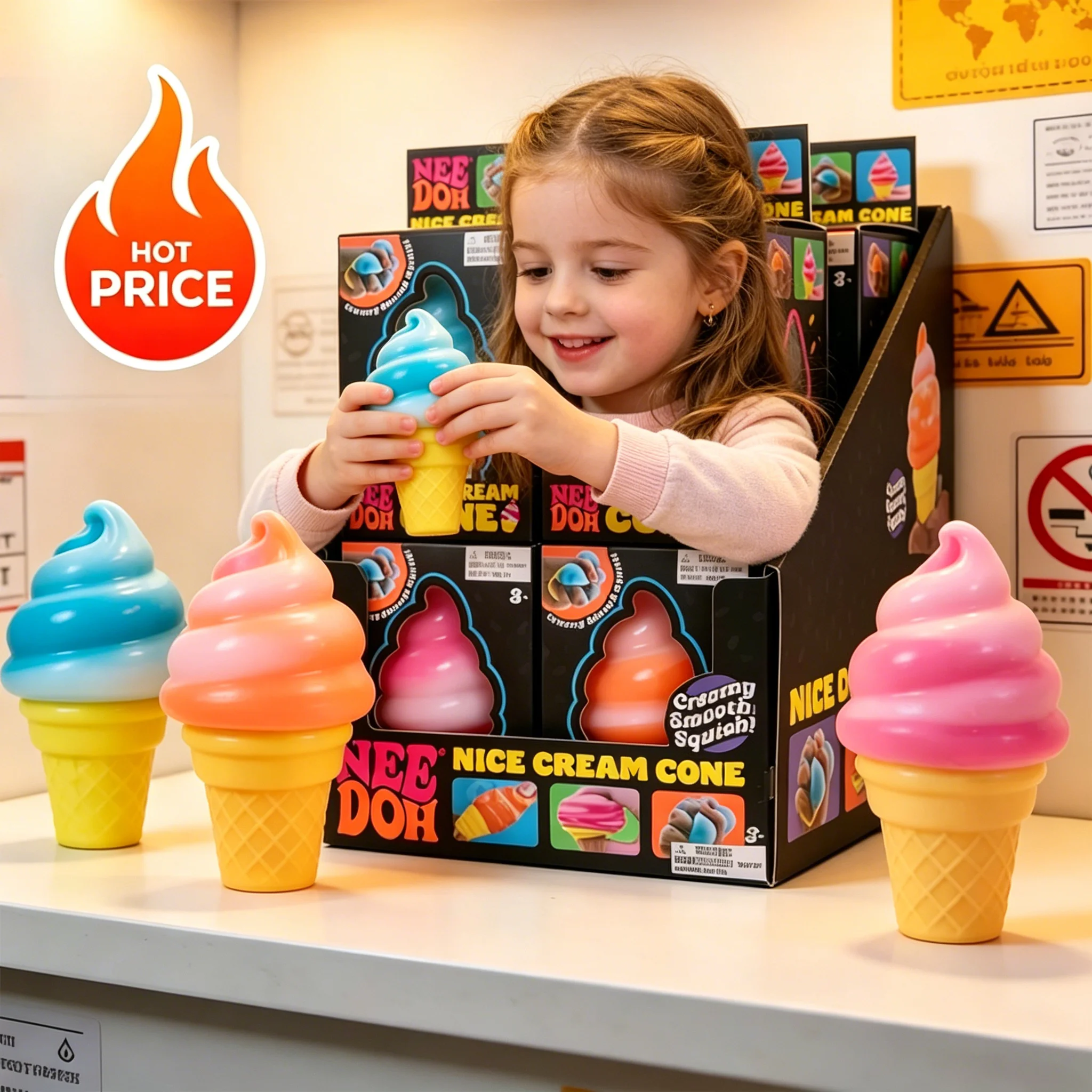 

New Schylling Needoh Ice-Cream Sensory Toys Stress Relieving Blocks Pinching Relieving Puzzle Solving Venting Children Souvenir
