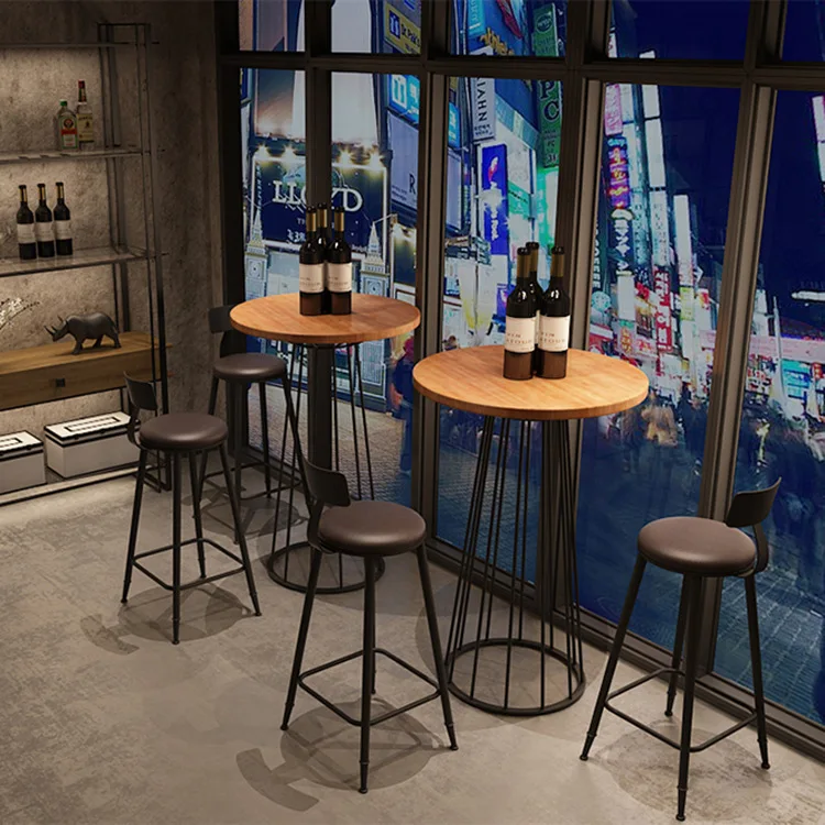American pub 23 people round bar table creative cafe high bar table bar table combination